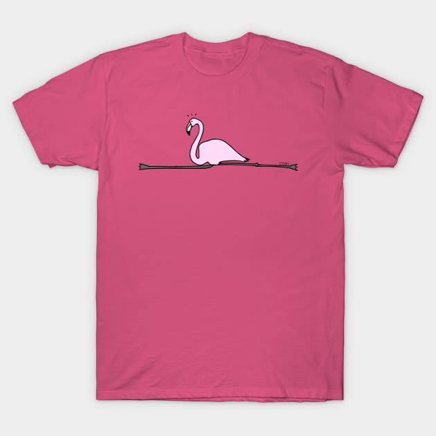 Flamingo Gymnastics: The Flailmingo T-Shirt by SterryCartoons